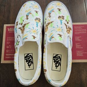 vans classic slip on get outdoors marshmallow women size 7.5/8.5